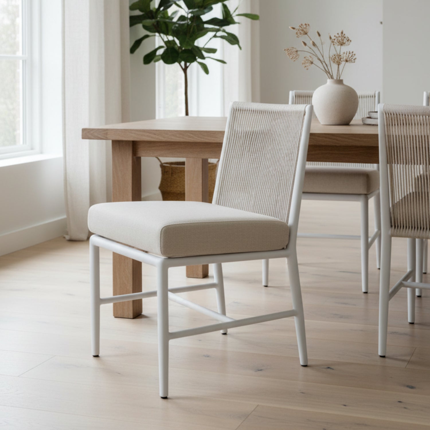 Sunset West Sabbia Echo Ash Outdoor Armless Dining Chair Set of 2