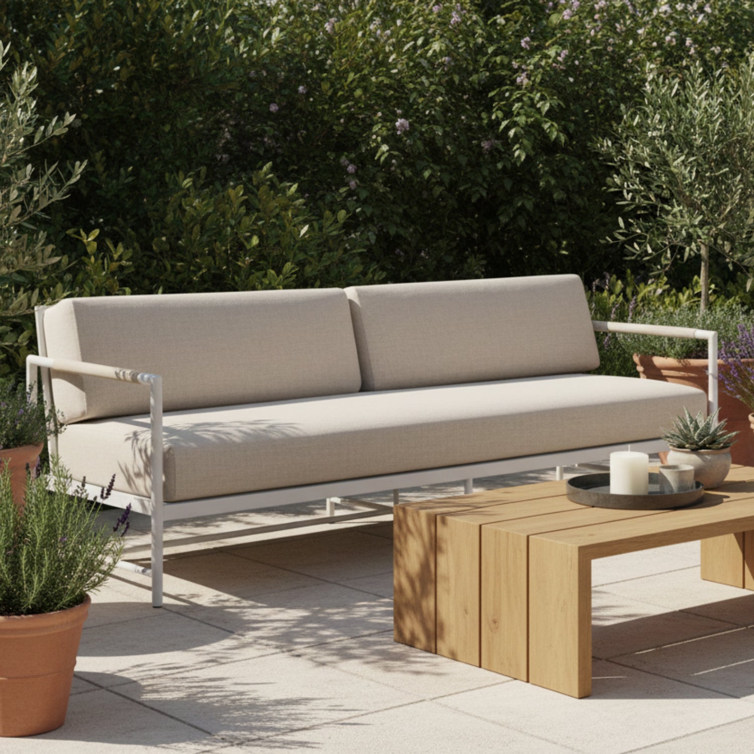 Sunset West Sabbia Echo Ash Outdoor Sofa