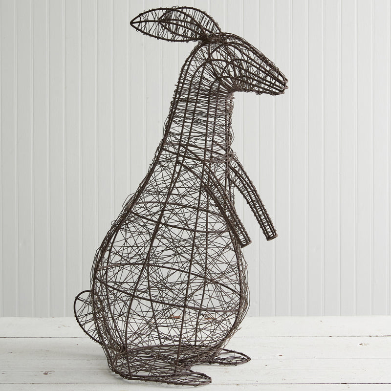 Wire Nest Bunny Sculpture