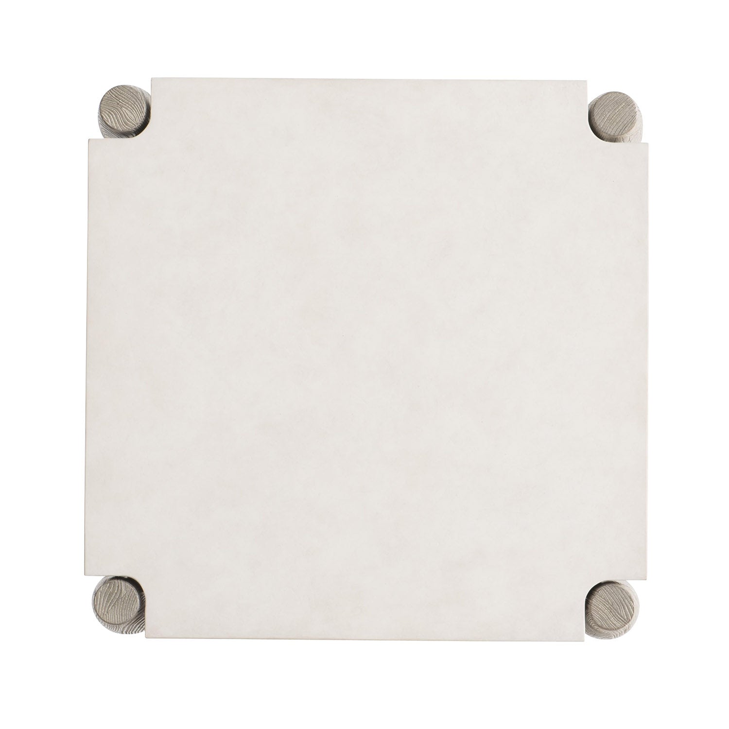 Bernhardt Ashbrook side table in Greige, Vellum, styled in a room