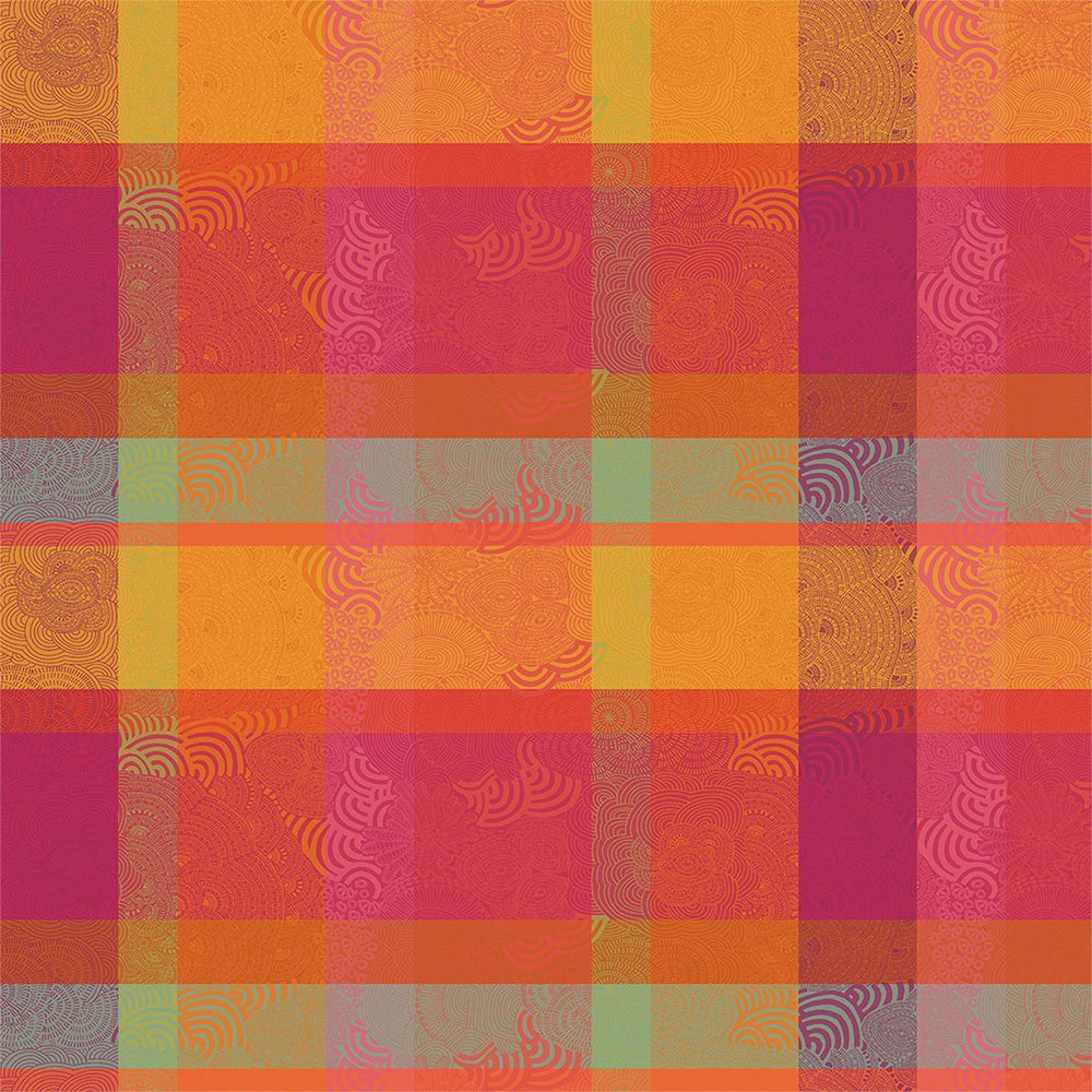 Garnier Thiebaut Mille Rainures Flamboyant Jacquard Tablecloth