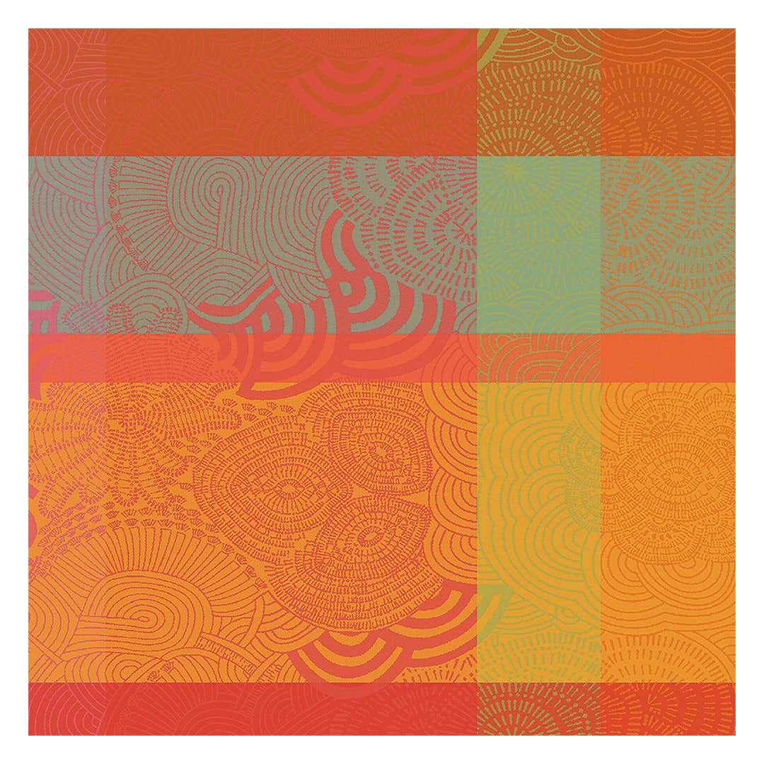Garnier Thiebaut Mille Rainures Flamboyant Jacquard Napkin Set of 4