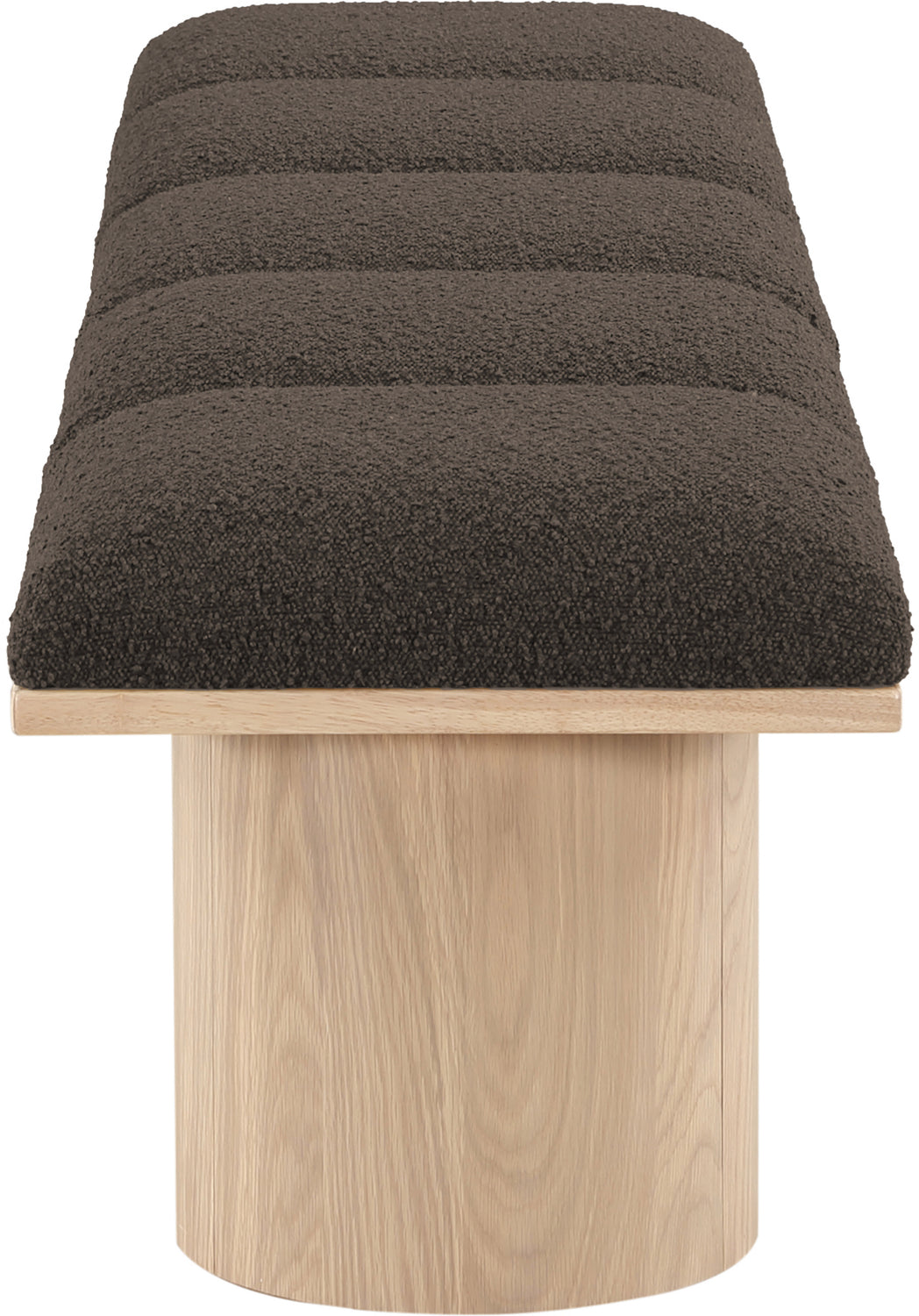 Pavilion Brown Boucle Fabric Upholstered 5 Piece Modular Bench