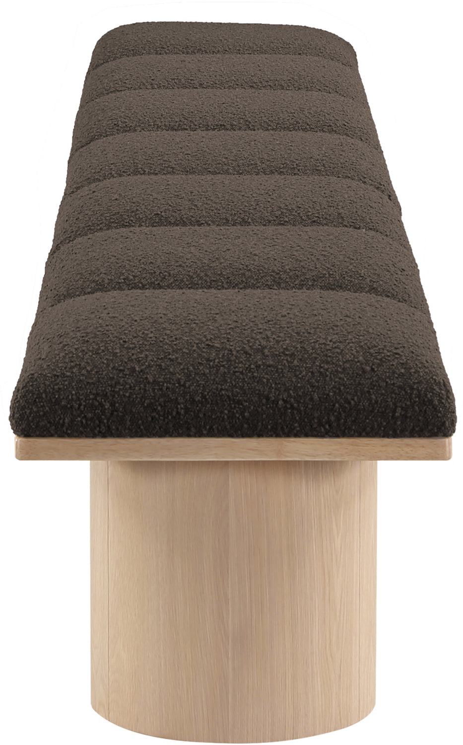 Pavilion Brown Boucle Fabric Upholstered 7 Piece Modular Bench