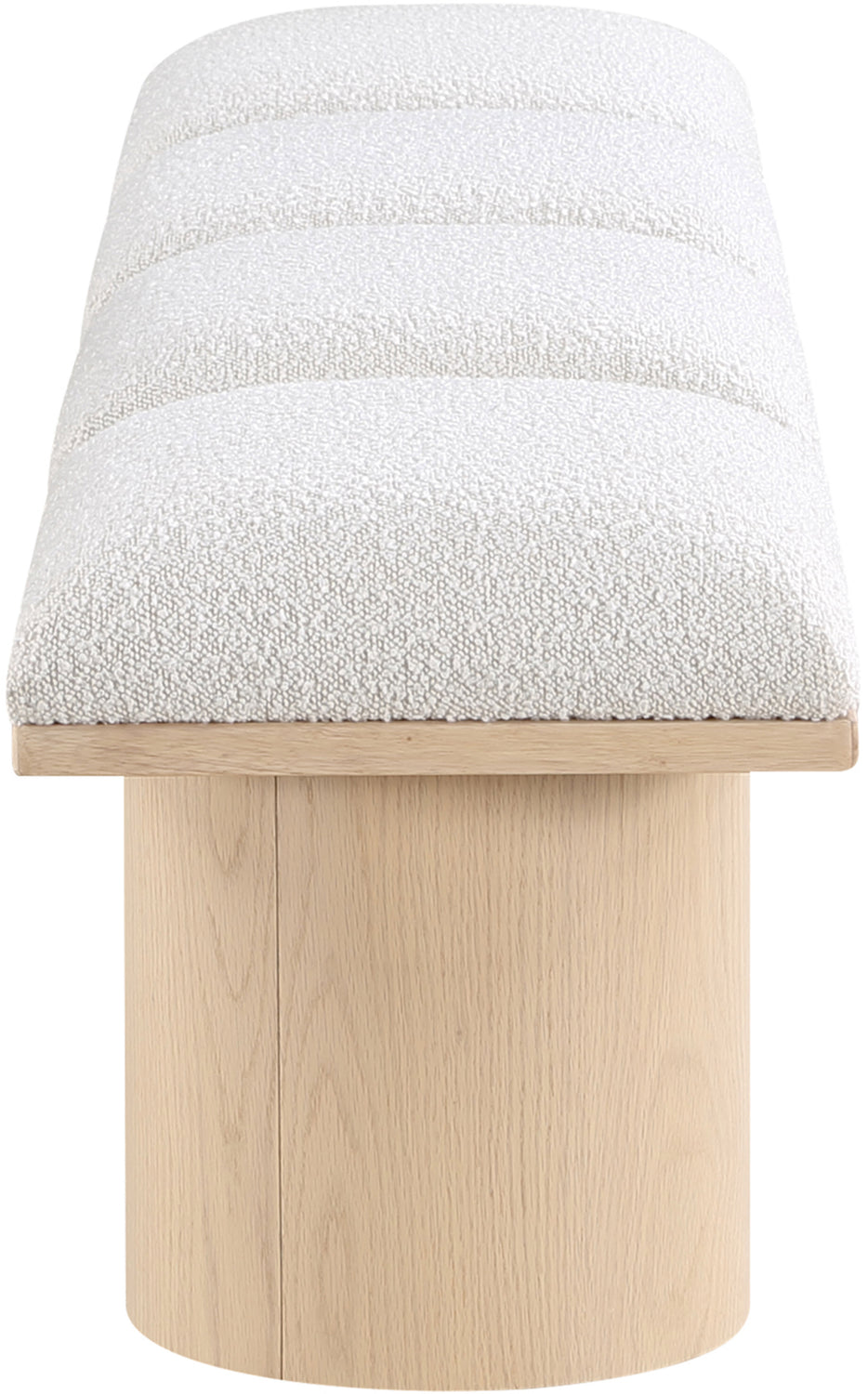 Pavilion Cream Boucle Fabric Upholstered 4 Piece Modular Bench