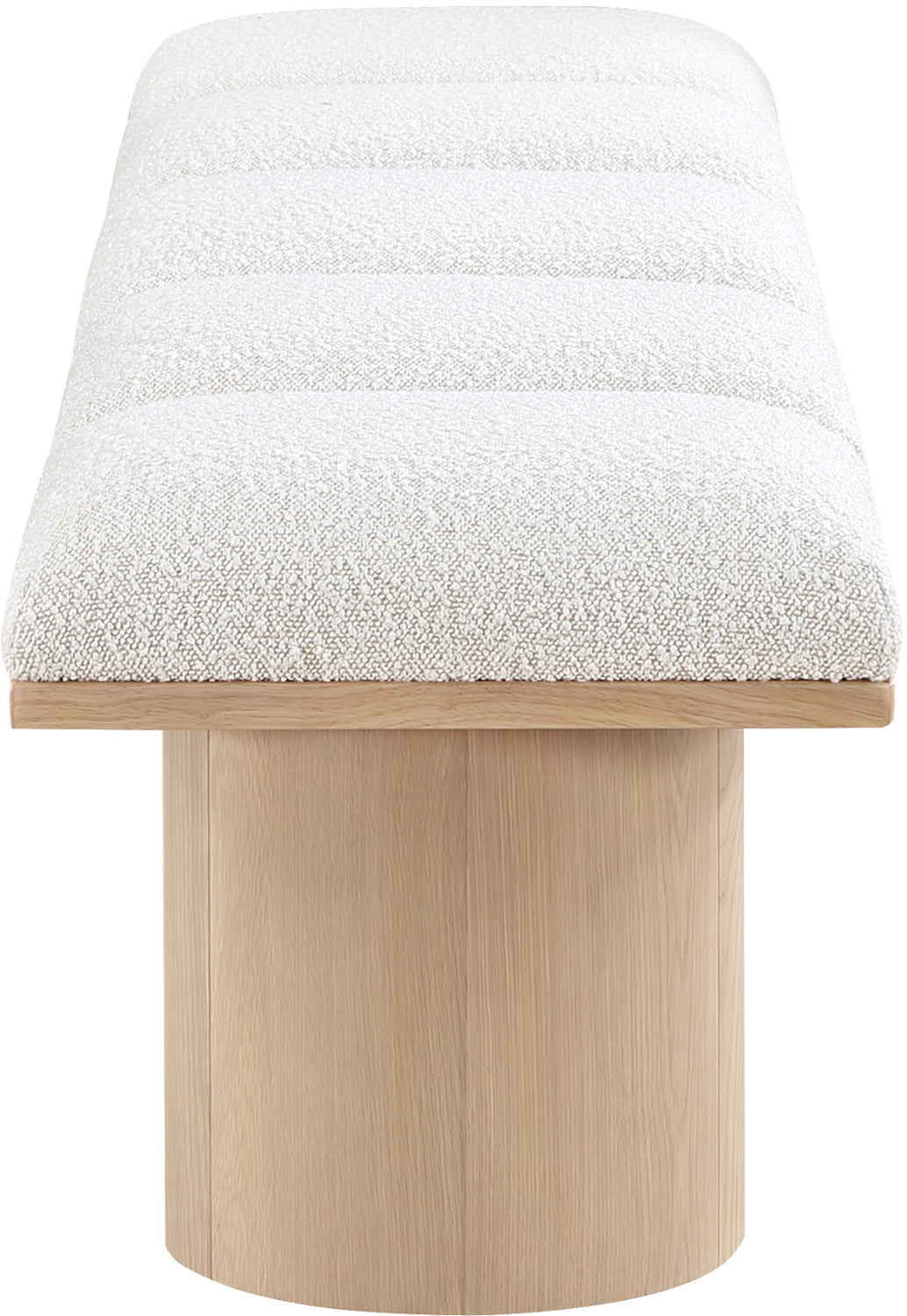 Pavilion Cream Boucle Fabric Upholstered 5 Piece Modular Bench