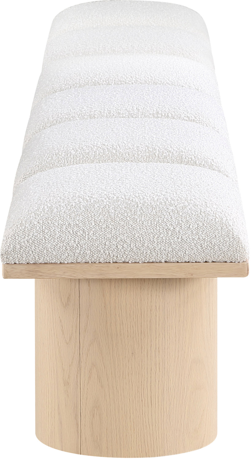 Pavilion Cream Boucle Fabric Upholstered 6 Piece Modular Bench