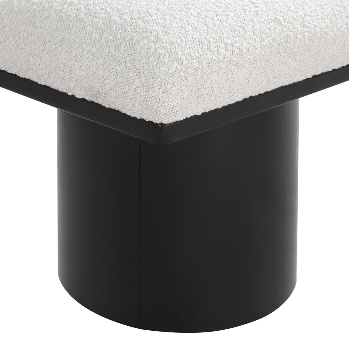 Pavilion Cream Boucle Fabric Upholstered 14 Piece Modular Bench