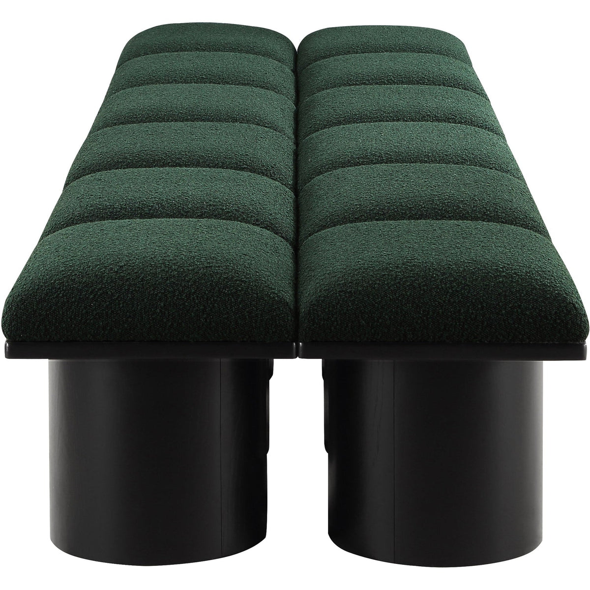 Pavilion Green Boucle Fabric Upholstered 12 Piece Modular Bench