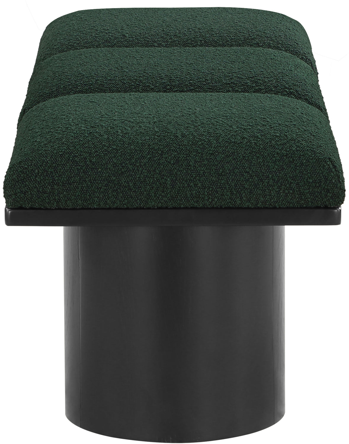 Pavilion Green Boucle Fabric Upholstered 3 Piece Modular Bench