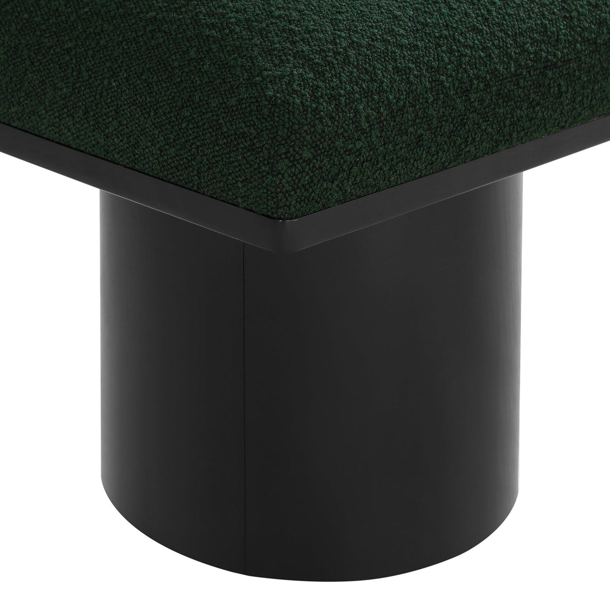 Pavilion Green Boucle Fabric Upholstered 5 Piece Modular Bench