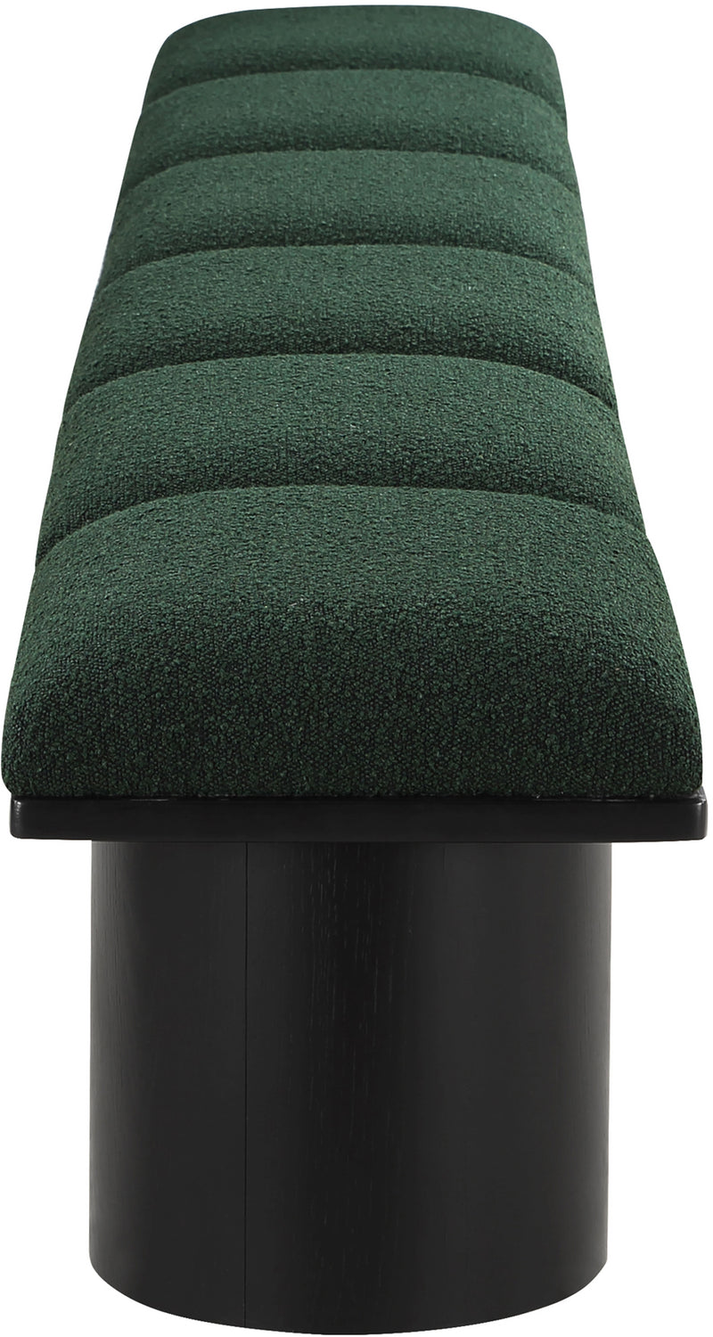 Pavilion Green Boucle Fabric Upholstered 6 Piece Modular Bench