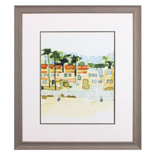 Caroline Beach Town IV Framed Art