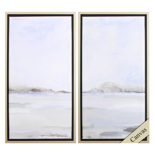 Soft Landscape Canvas Framed Art Set of 2