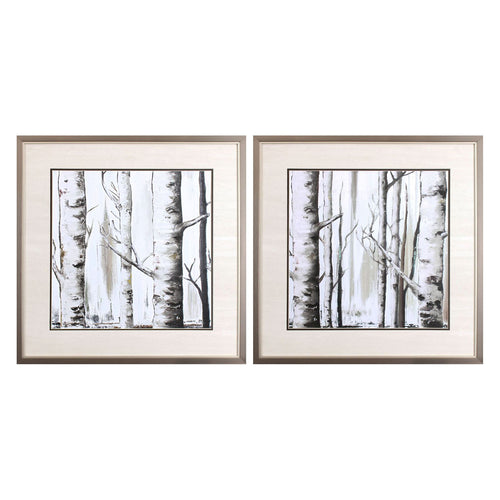 Pinto Birch Forest Framed Art Set of 2