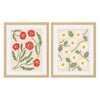 Hegre Embroidery Florals A Framed Art Set of 2