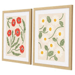 Hegre Embroidery Florals A Framed Art Set of 2