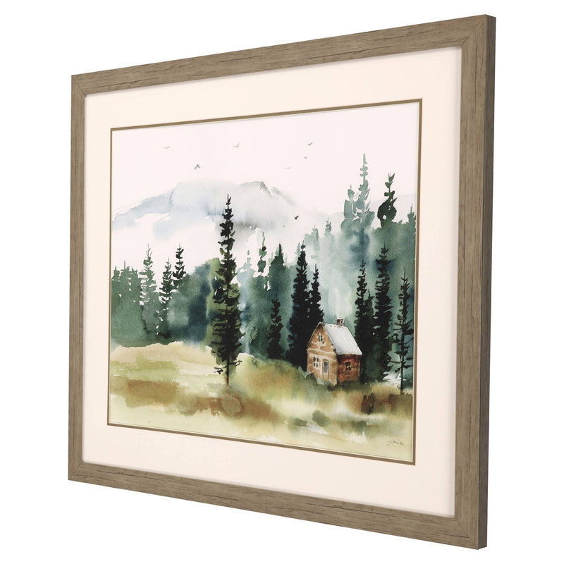 Cabin In The Woods Framed Art