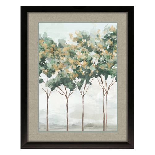 Ian Green and Gold Trees II Framed Art