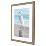 Nai Egret By The Sea Framed Art
