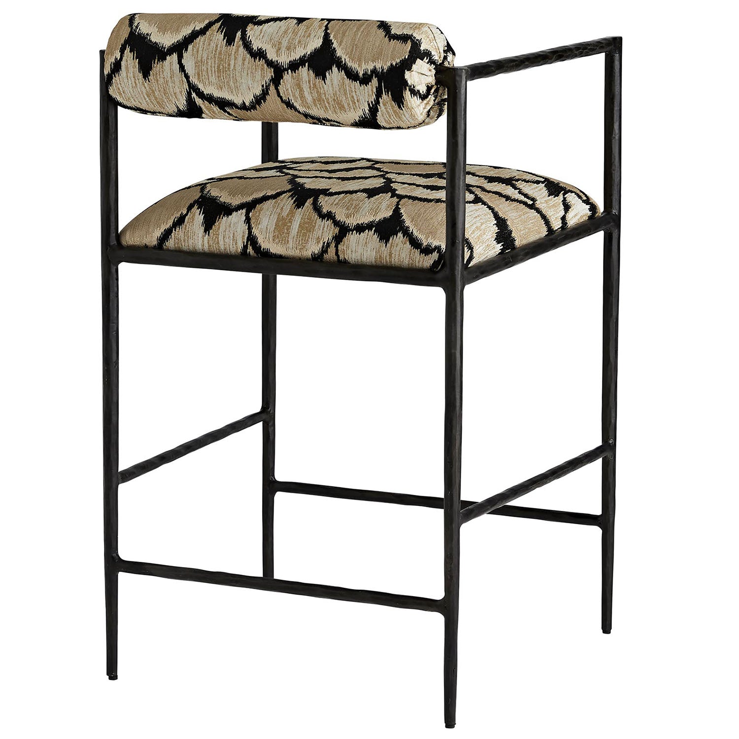 Arteriors Barbana Ocelot Embroidery Counter Stool