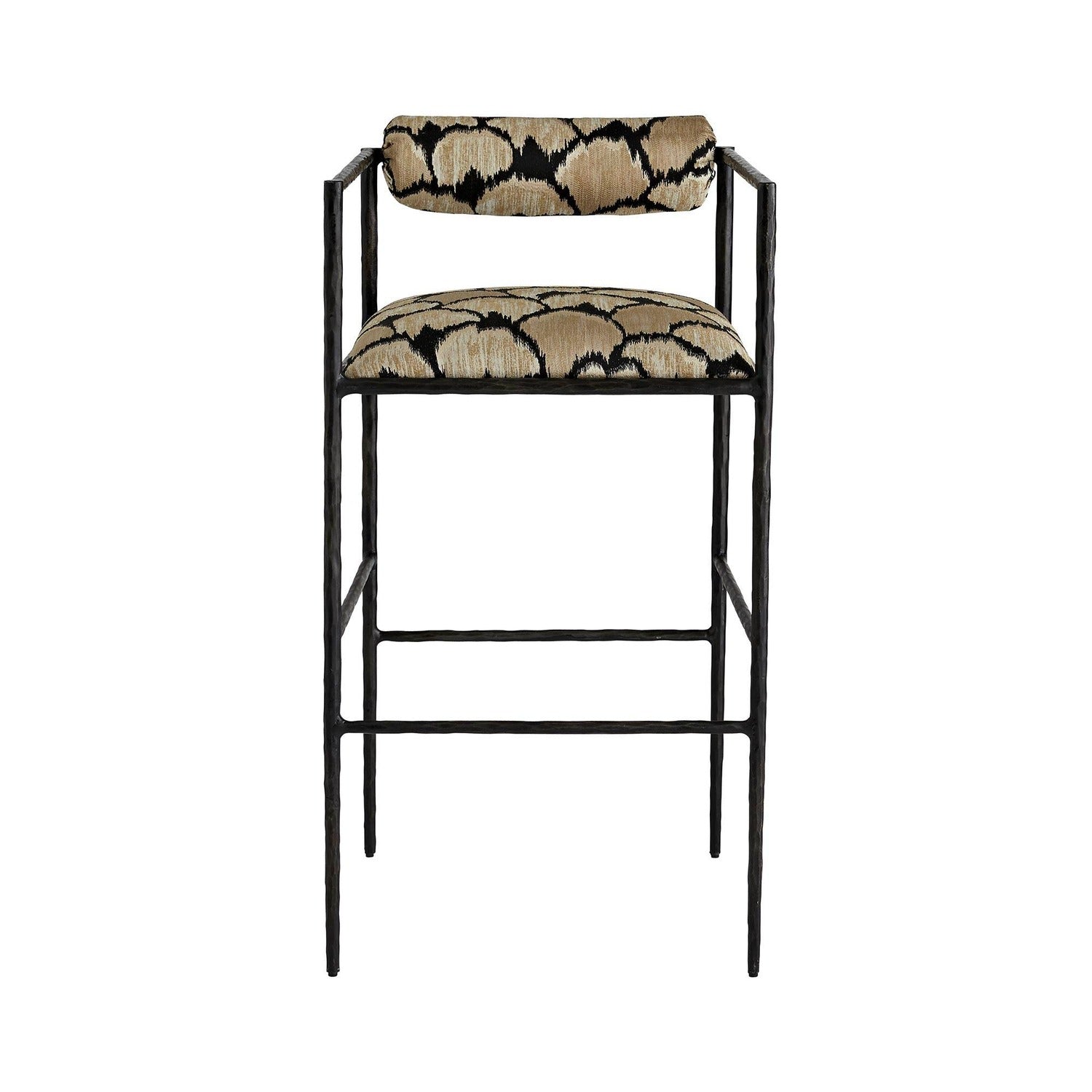 Arteriors Barbana Ocelot Embroidery Bar Stool