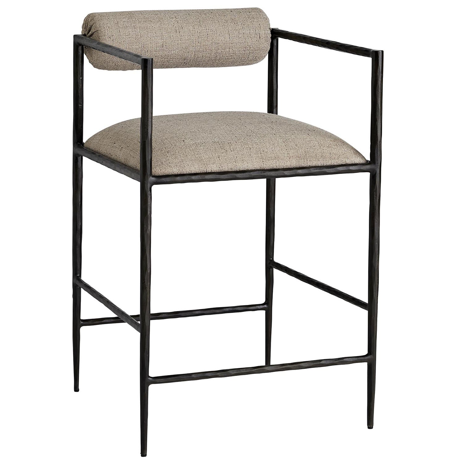 Arteriors Barbana Pewter Texture Counter Stool