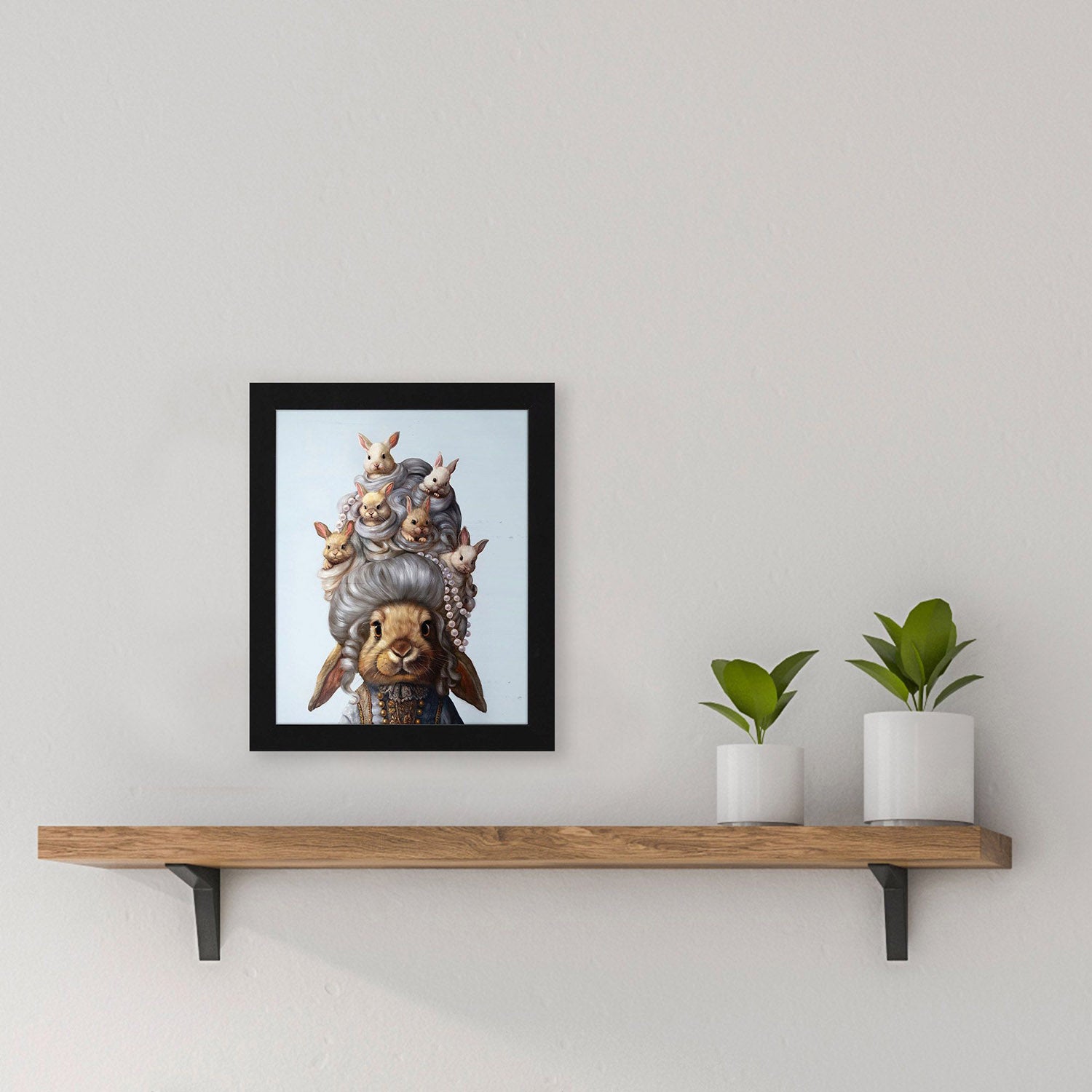 Heffernan Full Head of Hares Framed Art