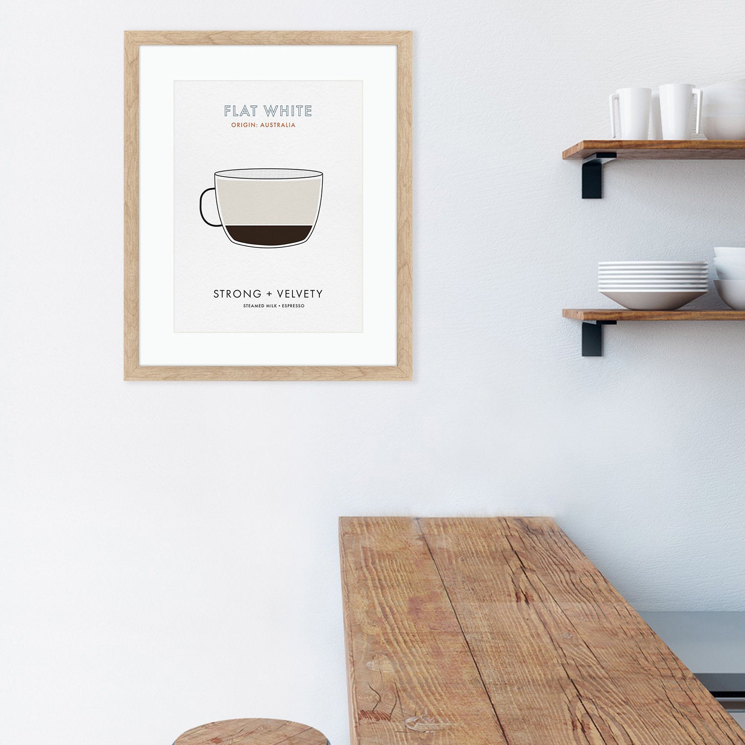 Frazier Flat White Framed Artwork