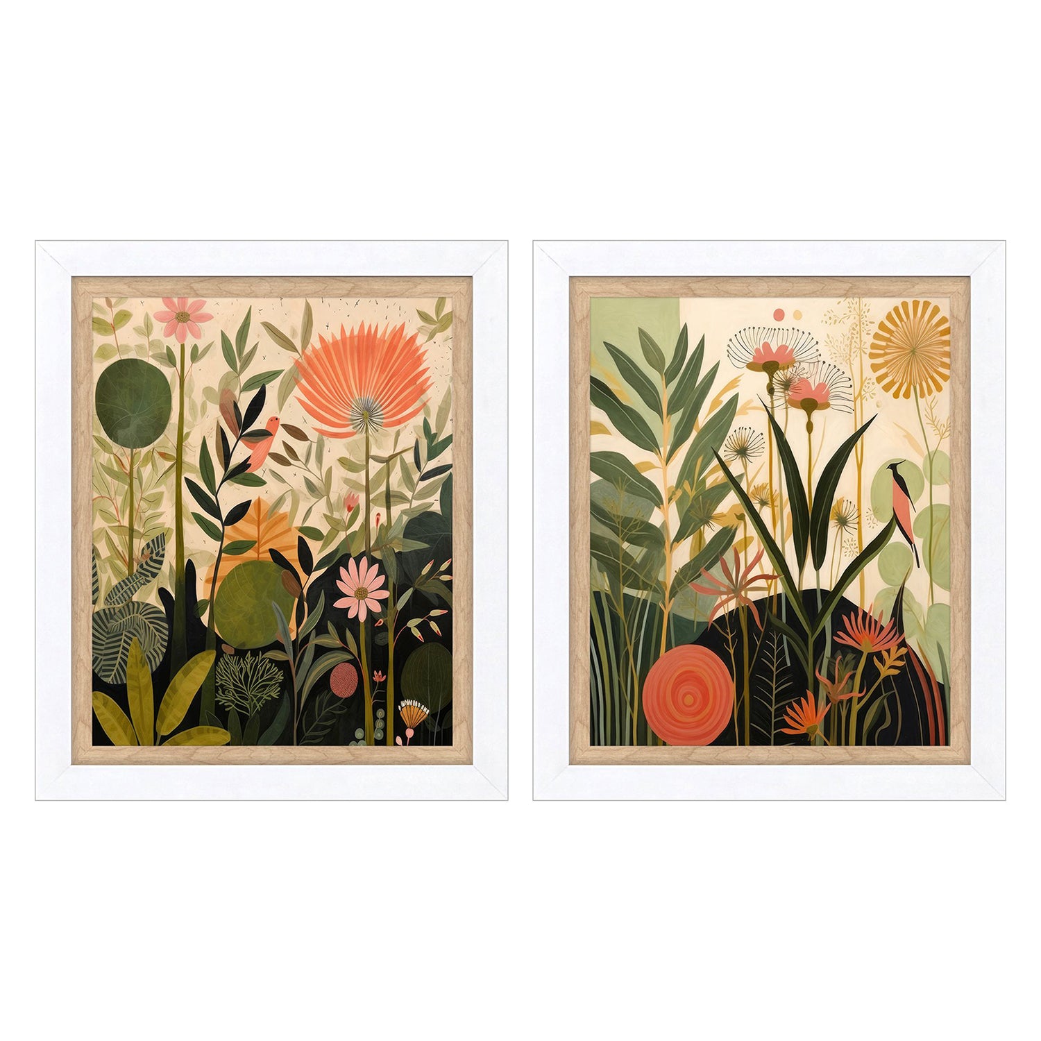 Lazar Botanical Embrace Framed Artwork Set of 2