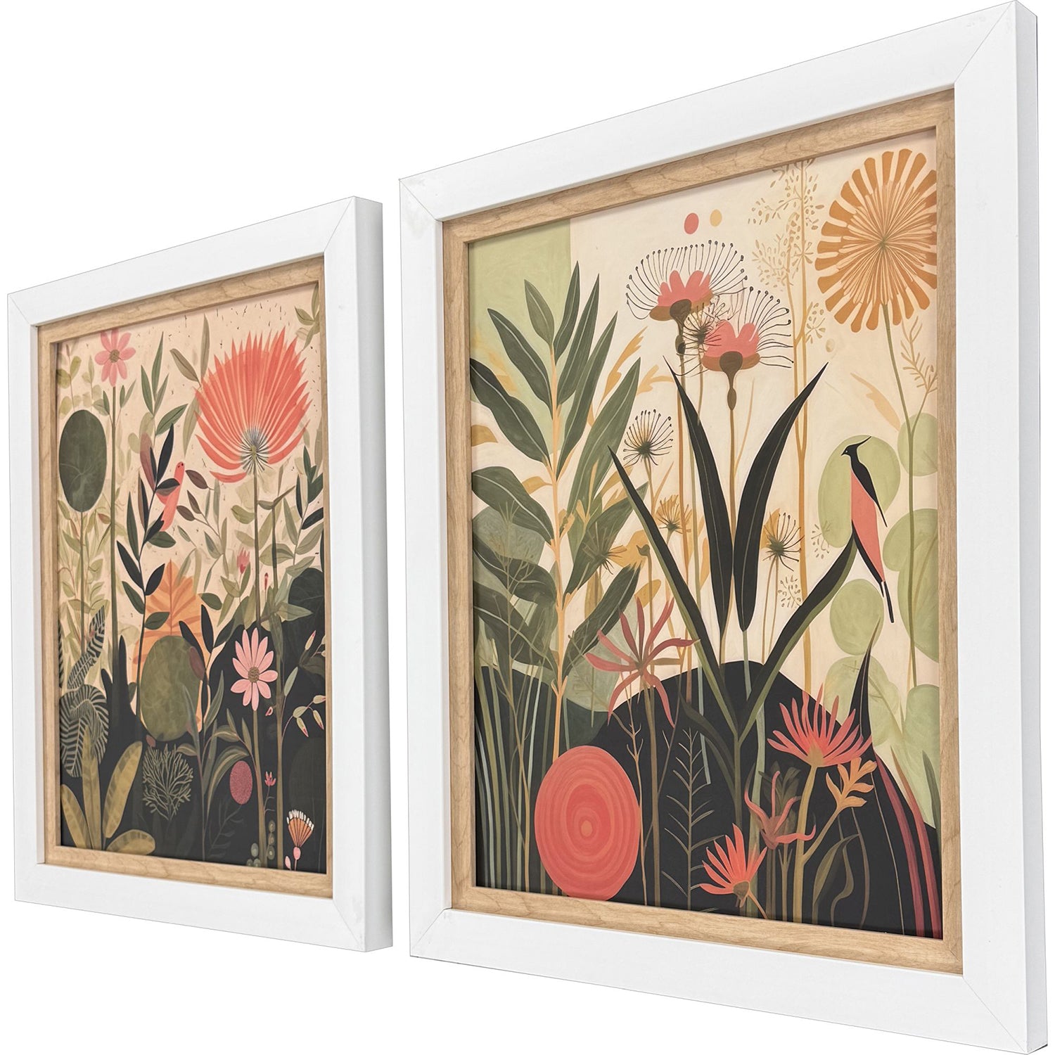 Lazar Botanical Embrace Framed Artwork Set of 2