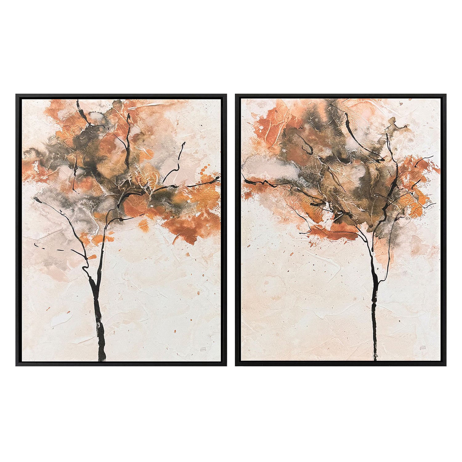 Paschke Textural Trees Canvas Art Set of 2
