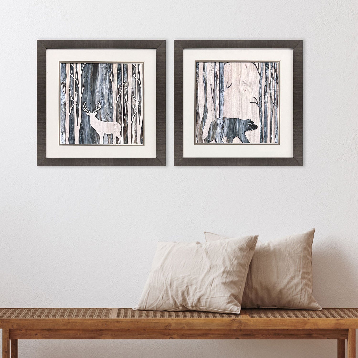 Fluidity Fluid Lodge Framed Artwork Set of 2