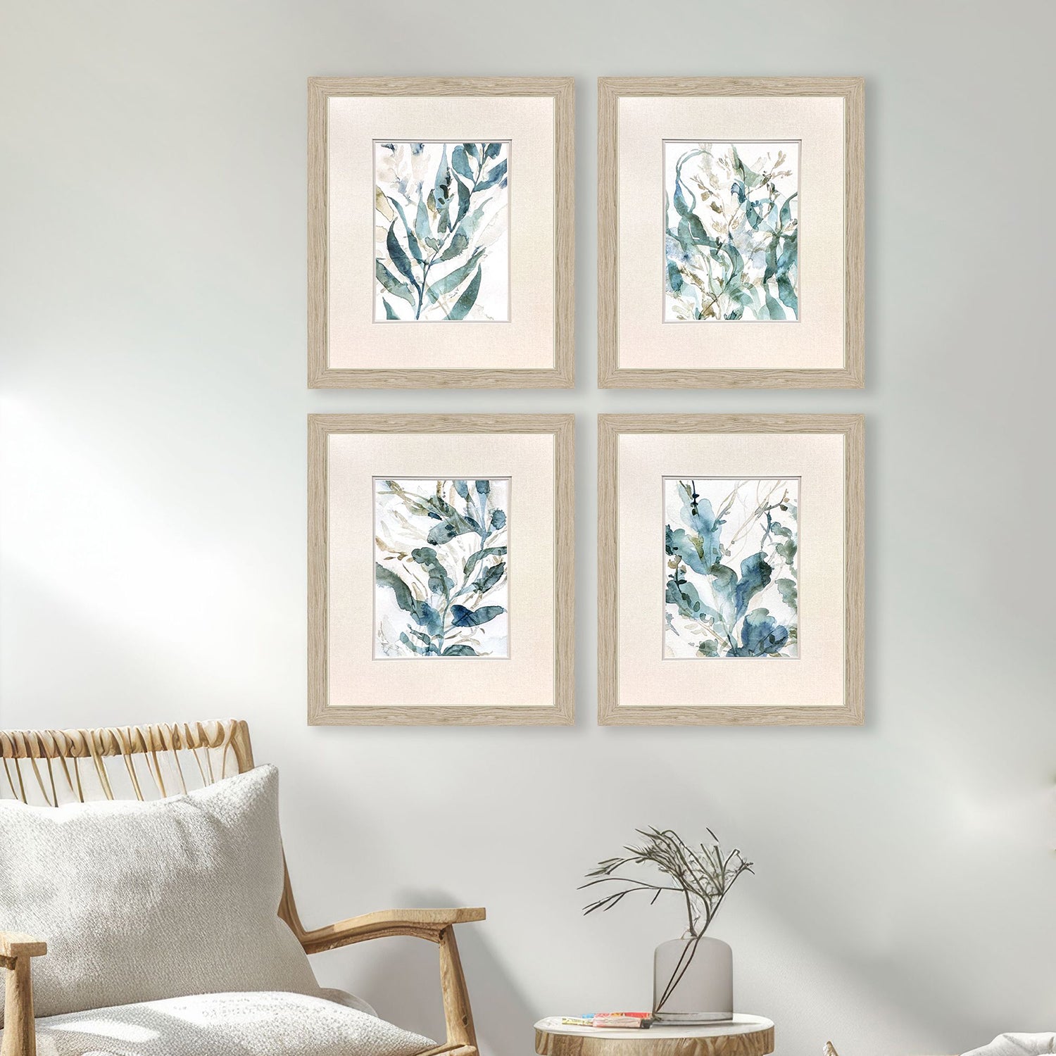 Barnes Underwater Botany Framed Artwork Set of 4