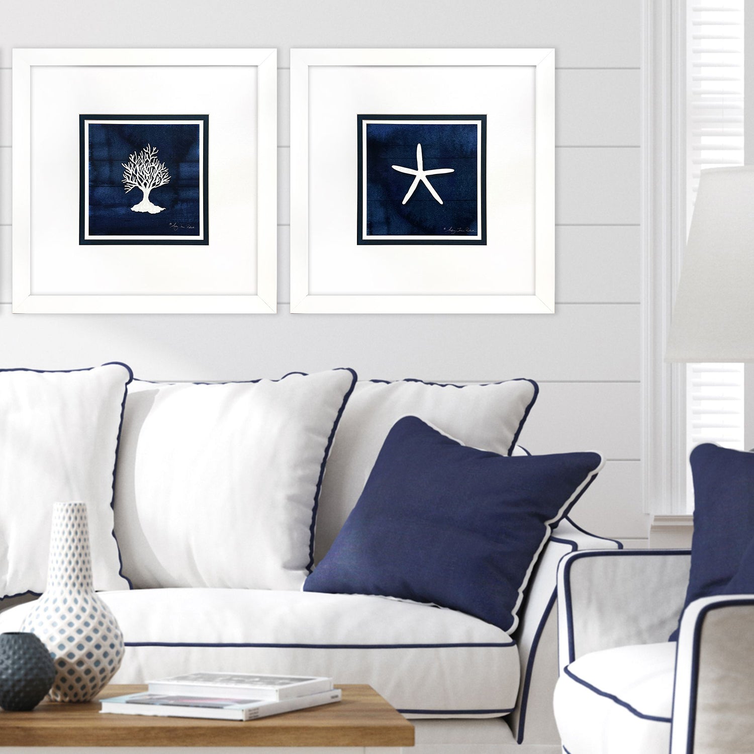 Roberts Coral Starfish Framed Artwork Set of 2