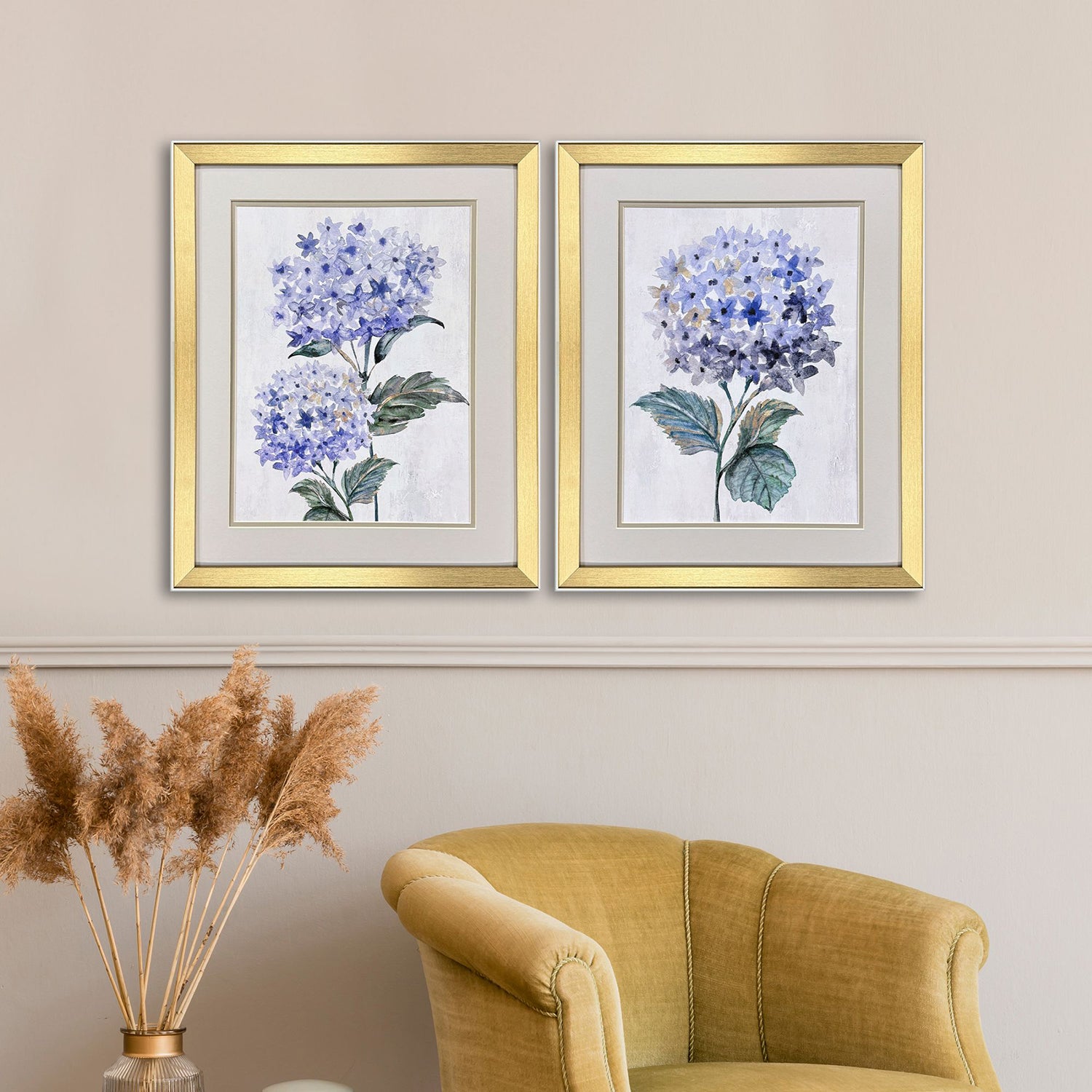 Divisha Pretty in Purple Framed Artwork Set 2