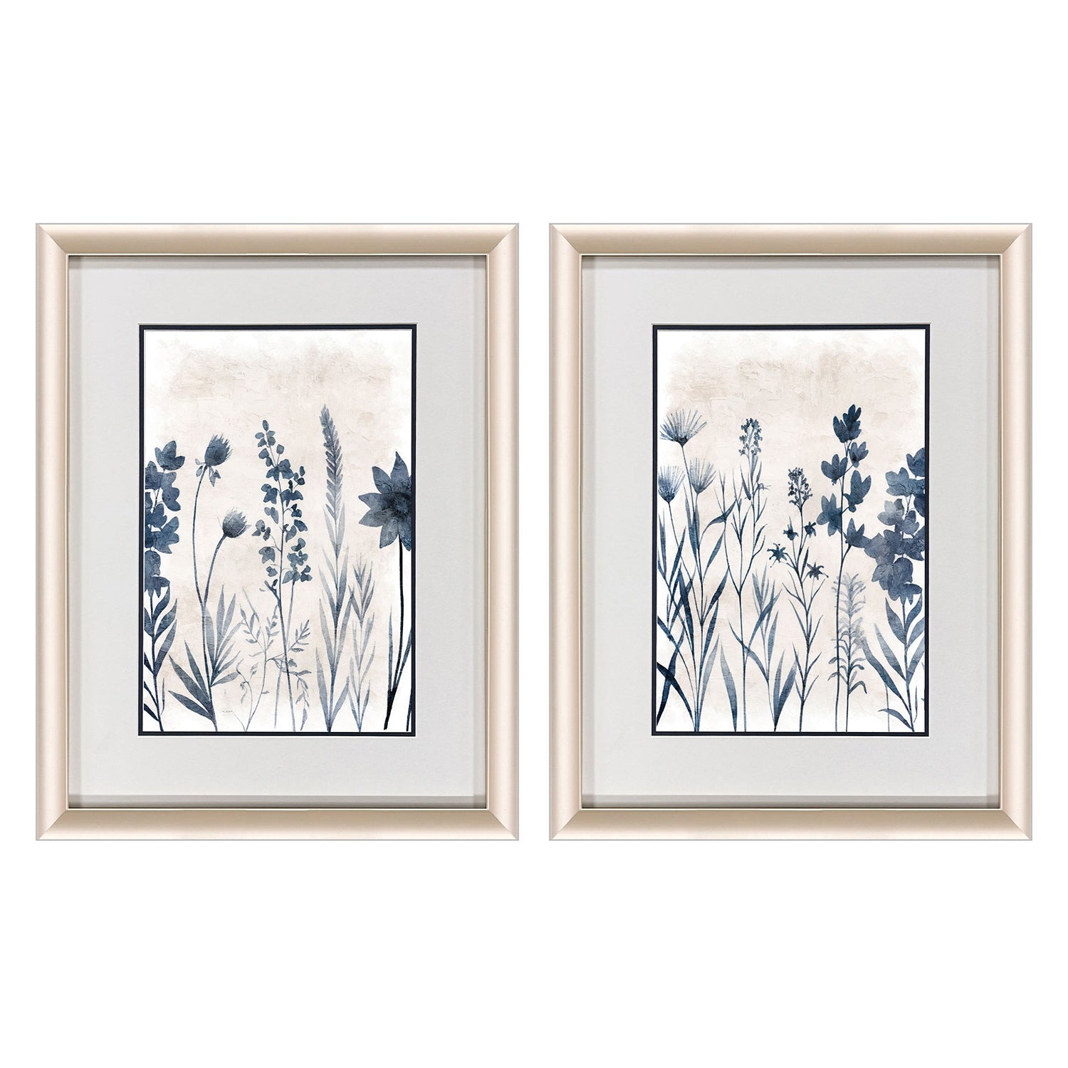 Allen Blue Dye Framed Artwork Set of 2