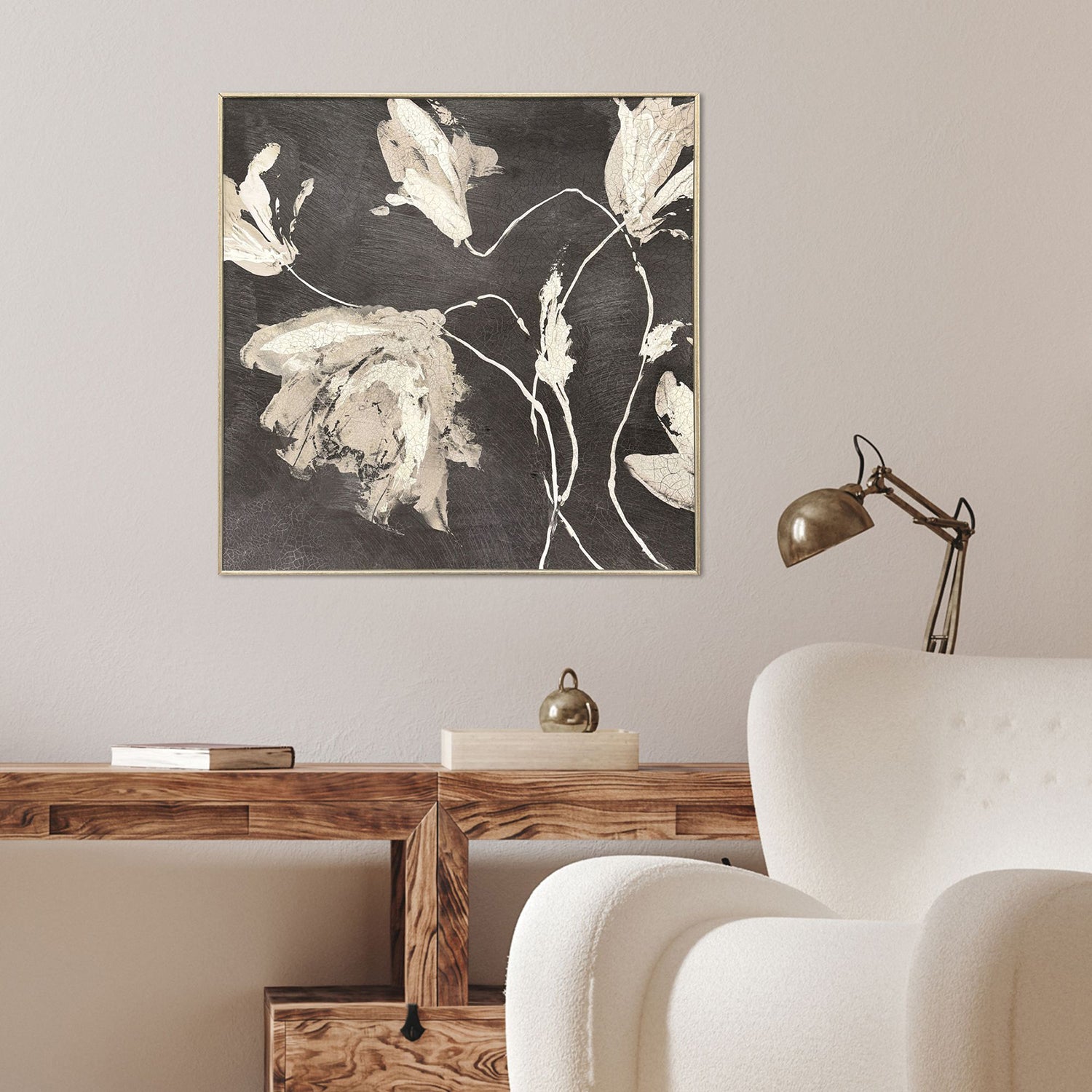 PI Studio Neutral Flora I Framed Artwrok