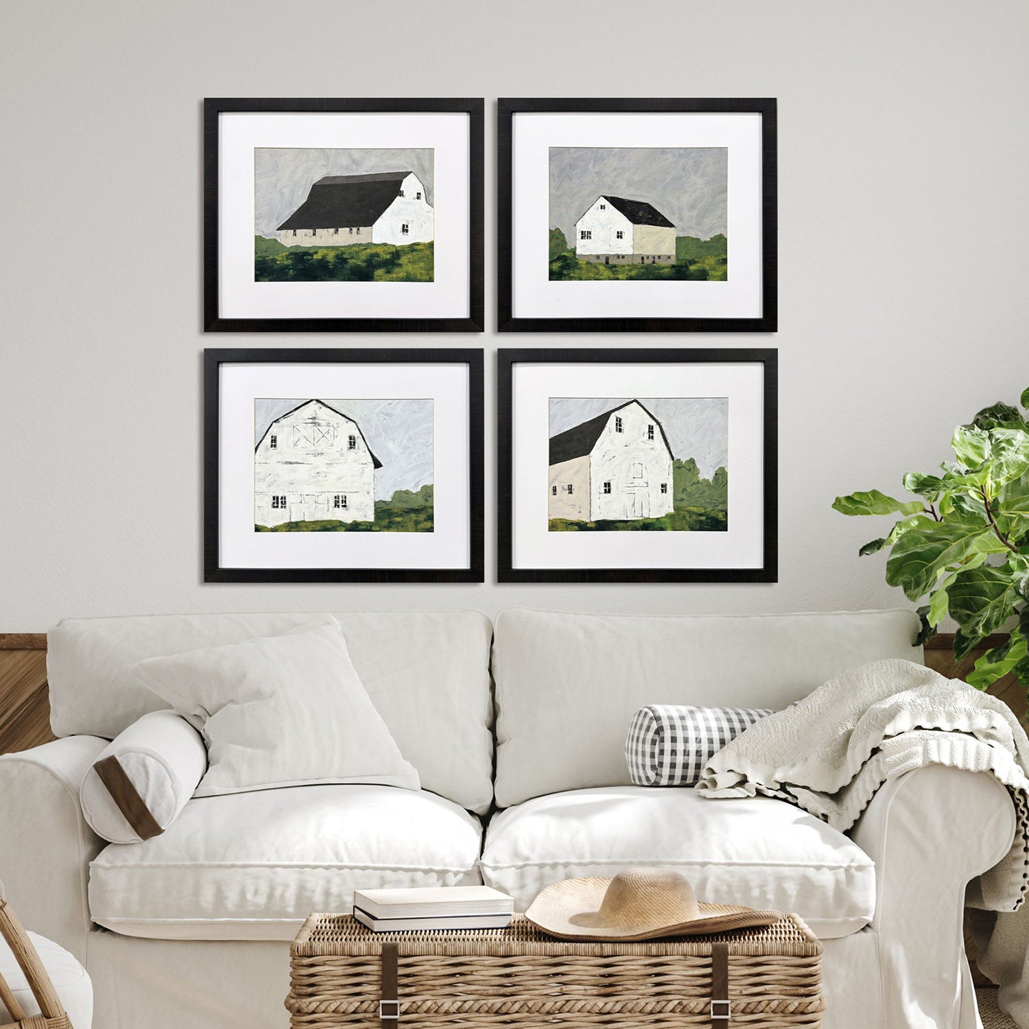 Hegre Rural Escape Framed Artwork Set of 4