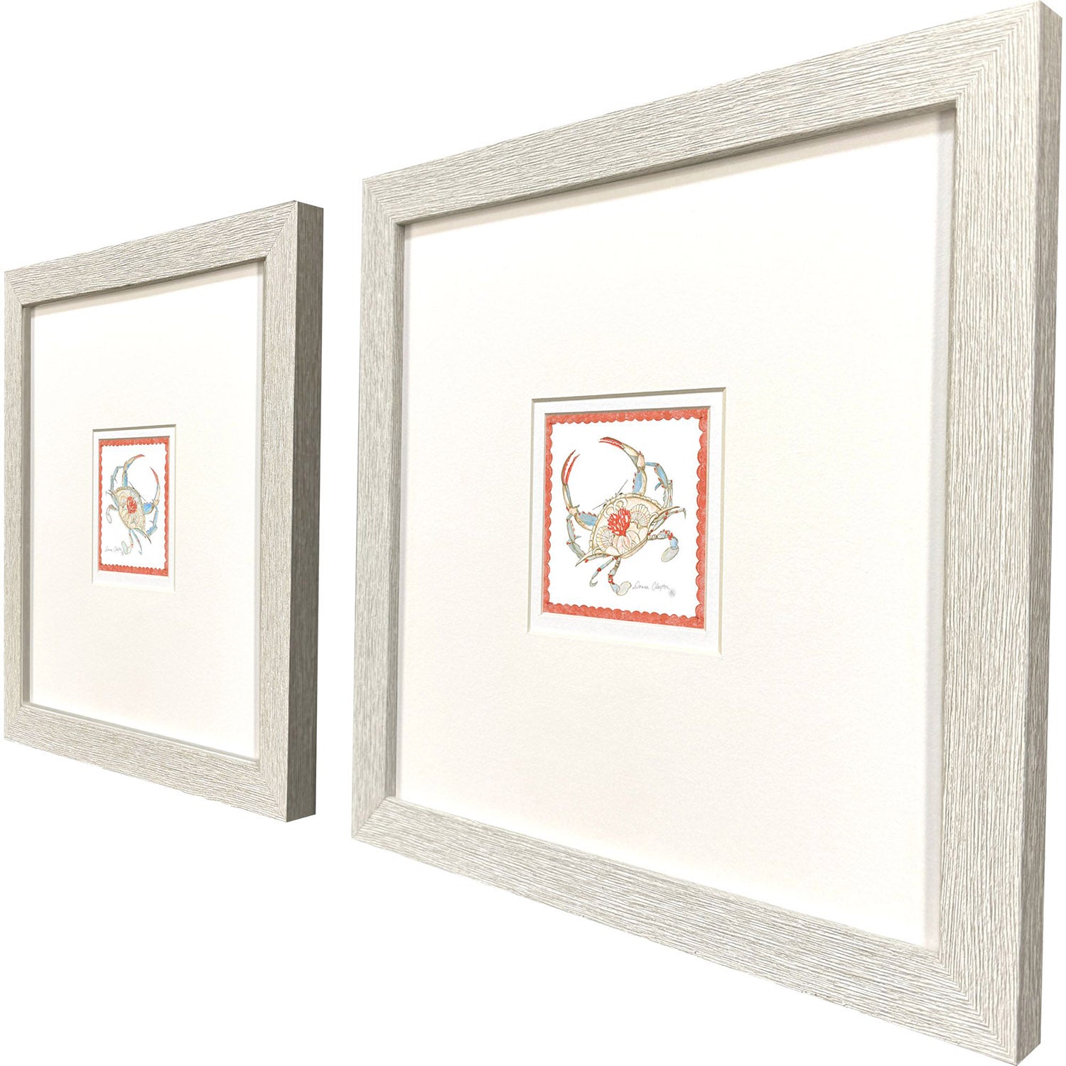 Clayton Dreamy Crab Framed Artwork Set of 2