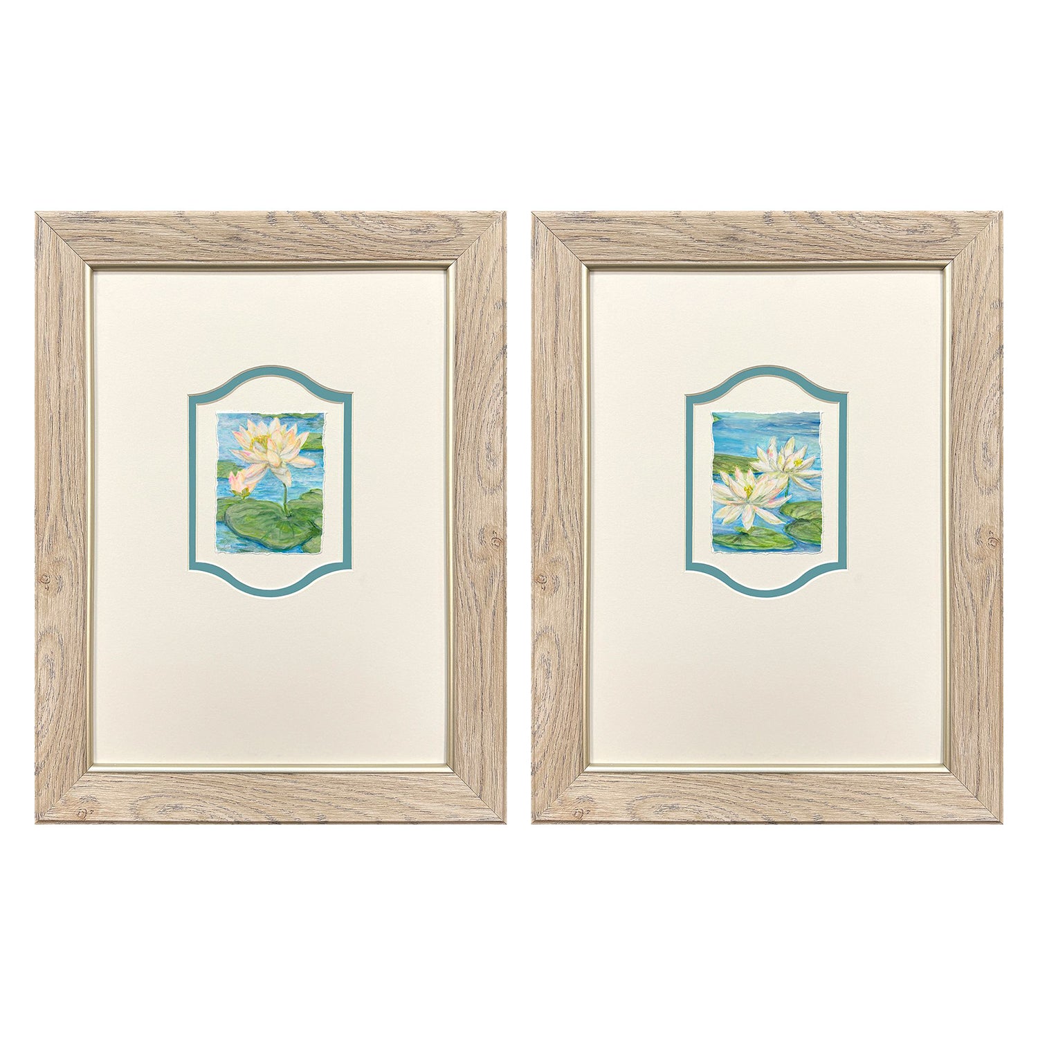 Clayton Water Lily Reverie Framed Artwork Set of 2