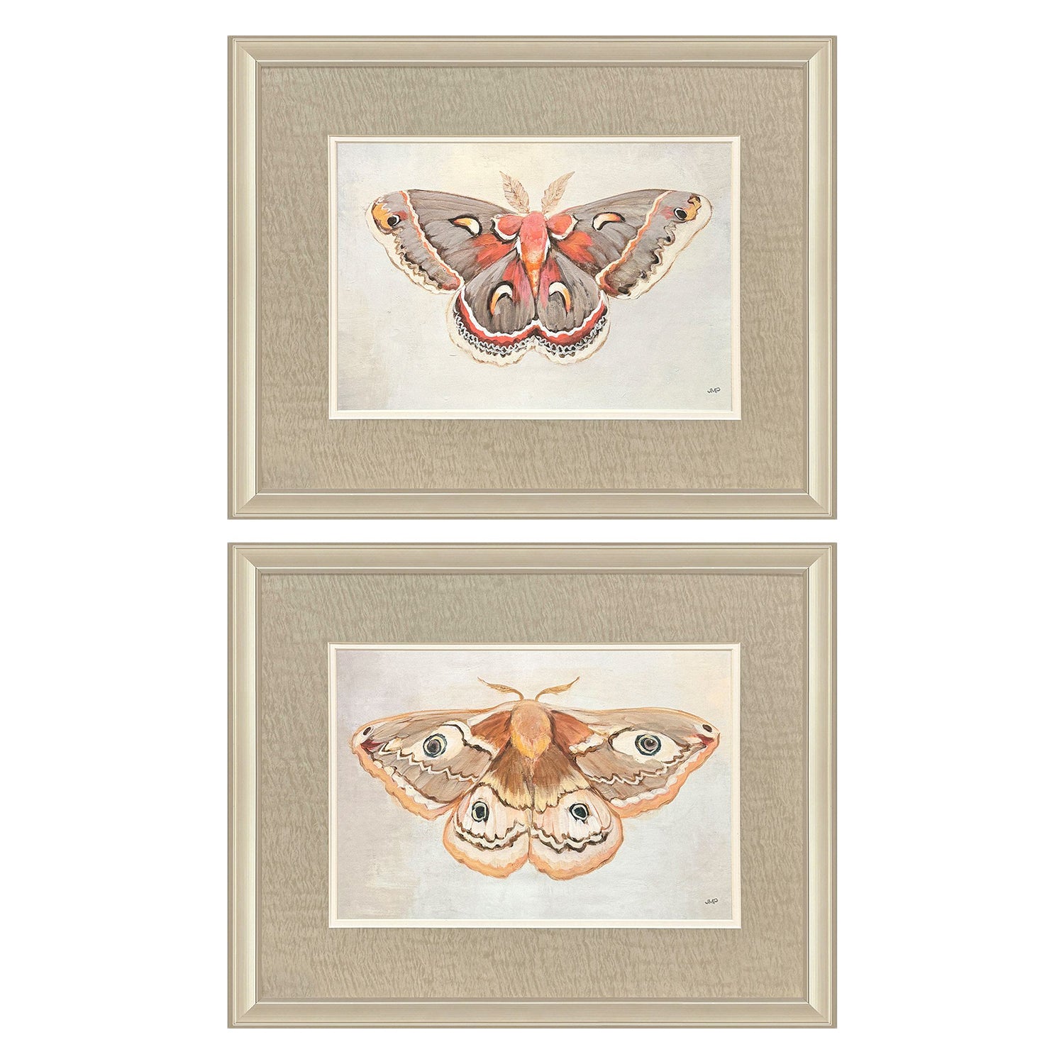 Purinton Forest Moth Framed Artwork Set of 2