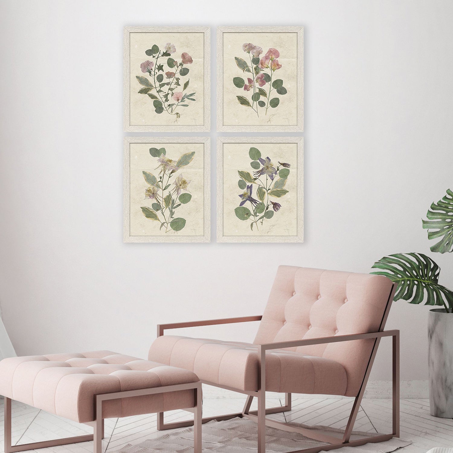 Robinson Pressed Arrangement Framed Artwork Set of 4