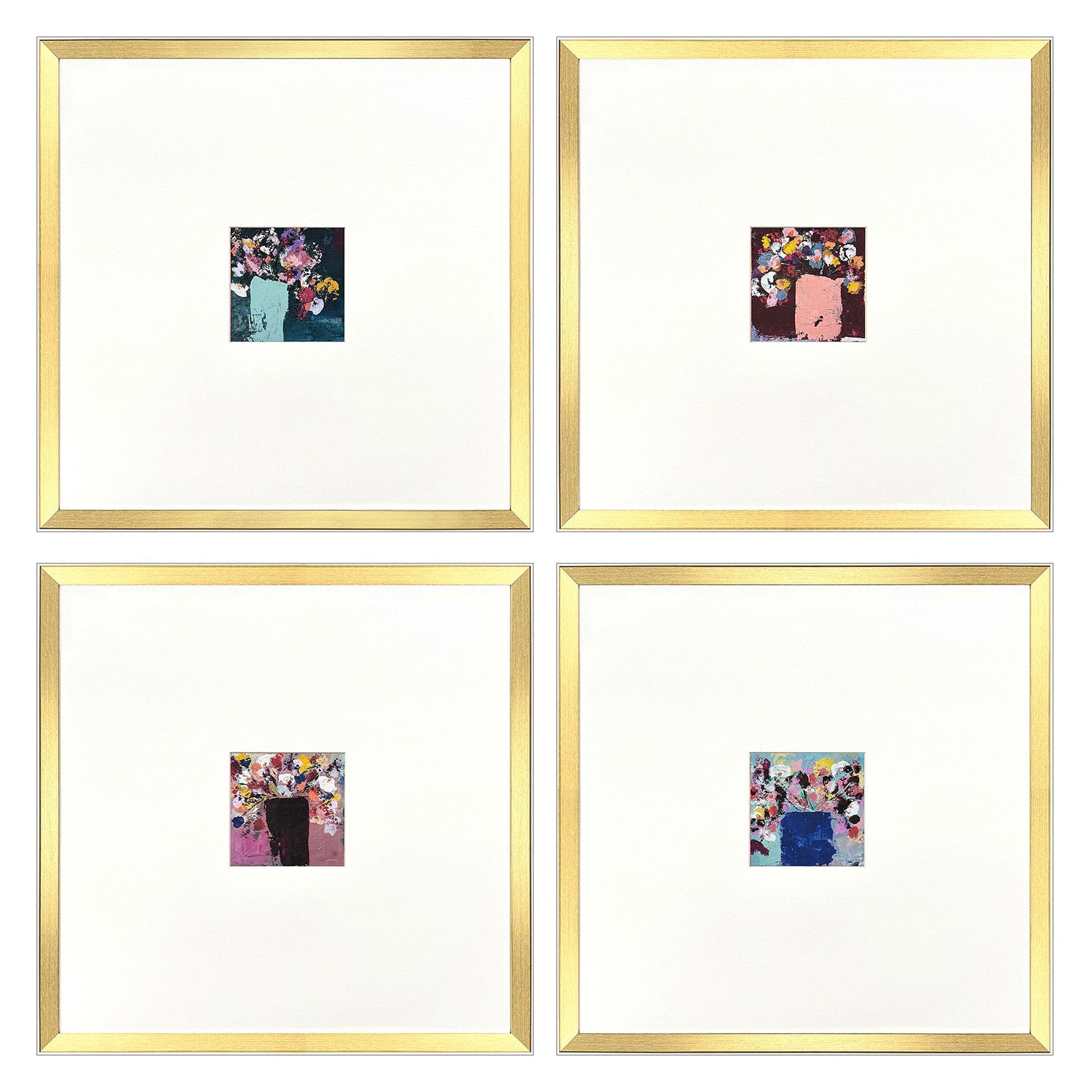 Elizabeth Floral Emotions Framed Artwork Set of 4