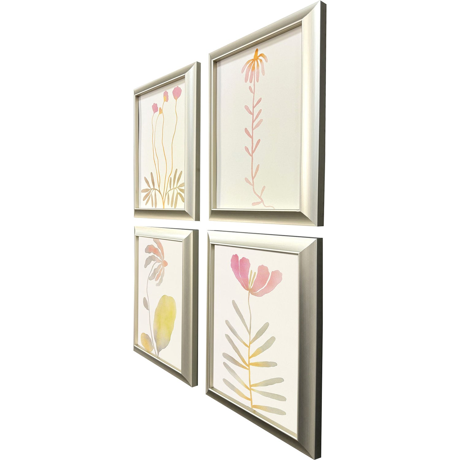 Bell Soft Bloom Framed Artwork Set of 4