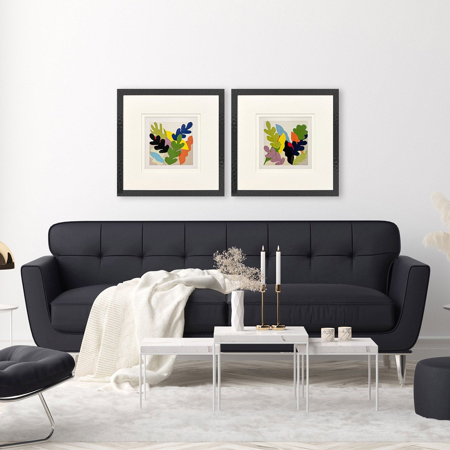 Jill Eclectic Garden Framed Artwork Set of 2