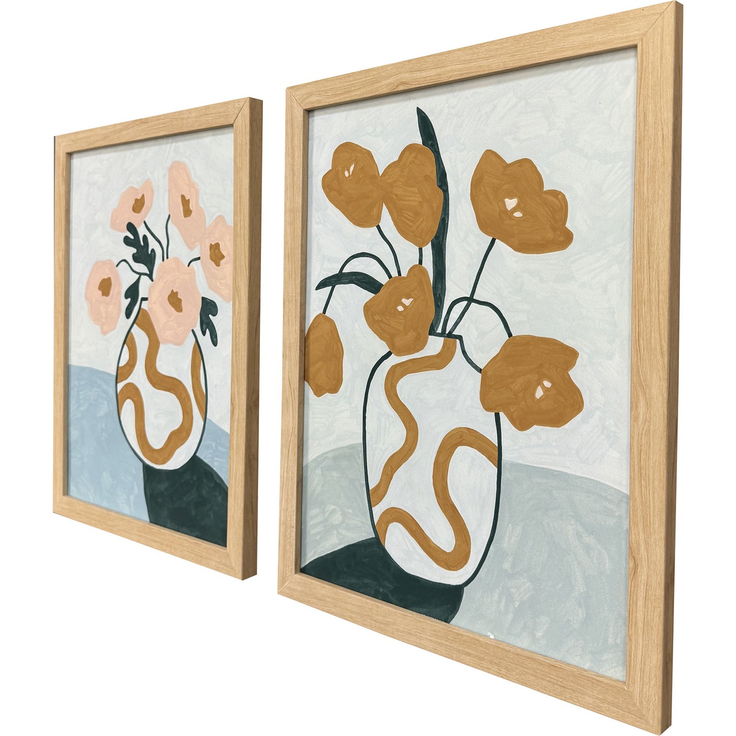 Muskovy Whimsical BloomFramed Artwork Set of 2