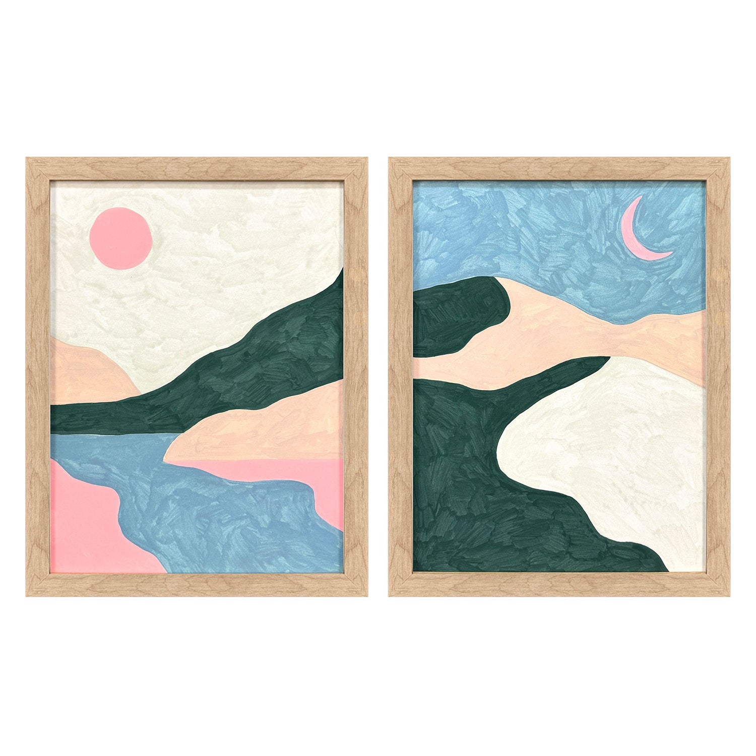 Muskovy Whimsical Oasis Framed Artwork Set of 2
