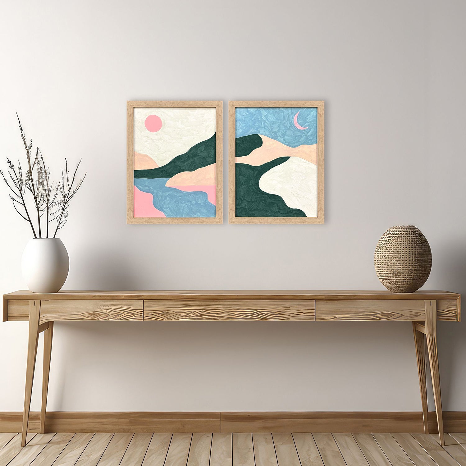 Muskovy Whimsical Oasis Framed Artwork Set of 2