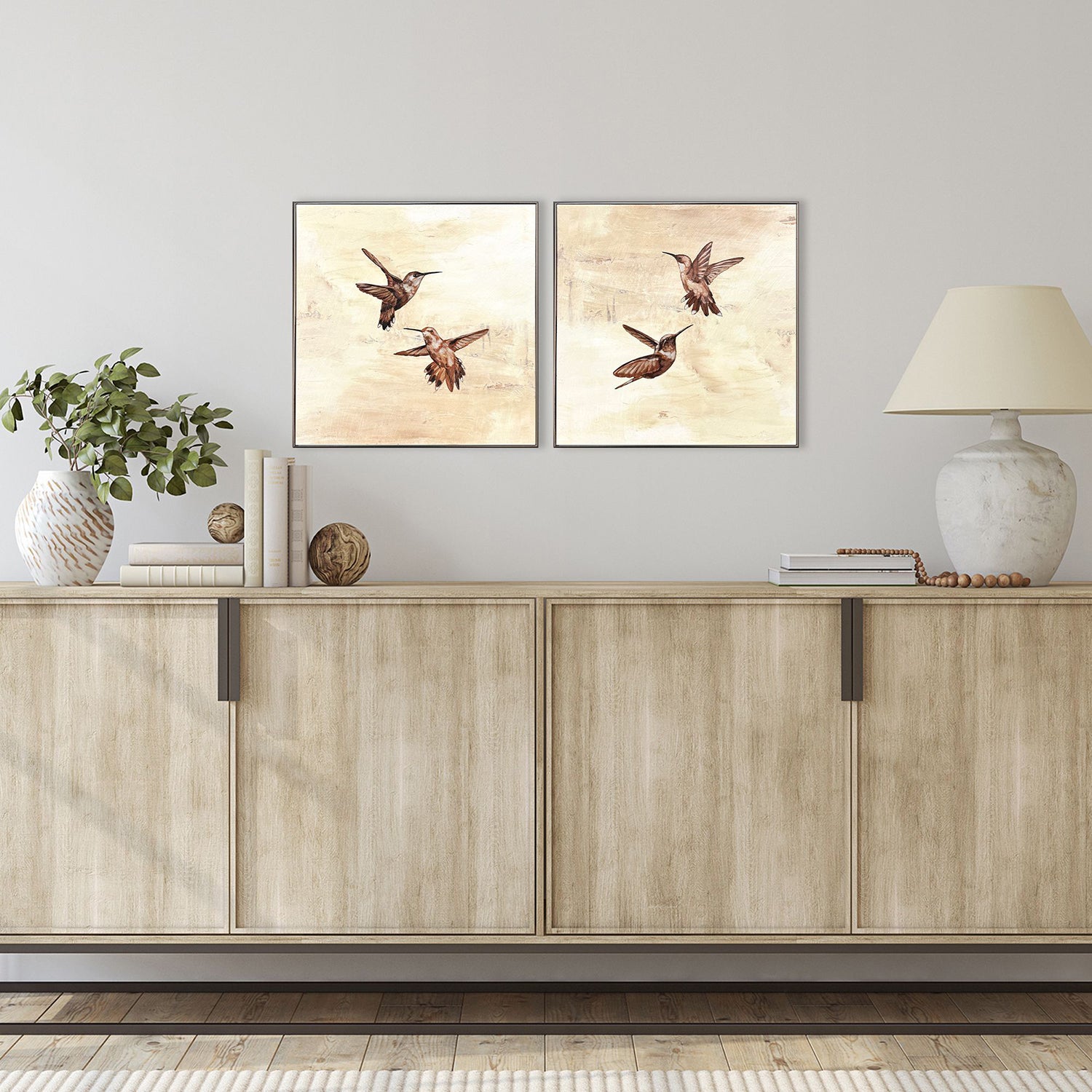 Jardine Neutral Flight Framed Artwork Set of 2